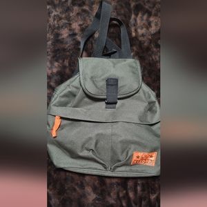 Dark green and orange Keroppi backpack purse